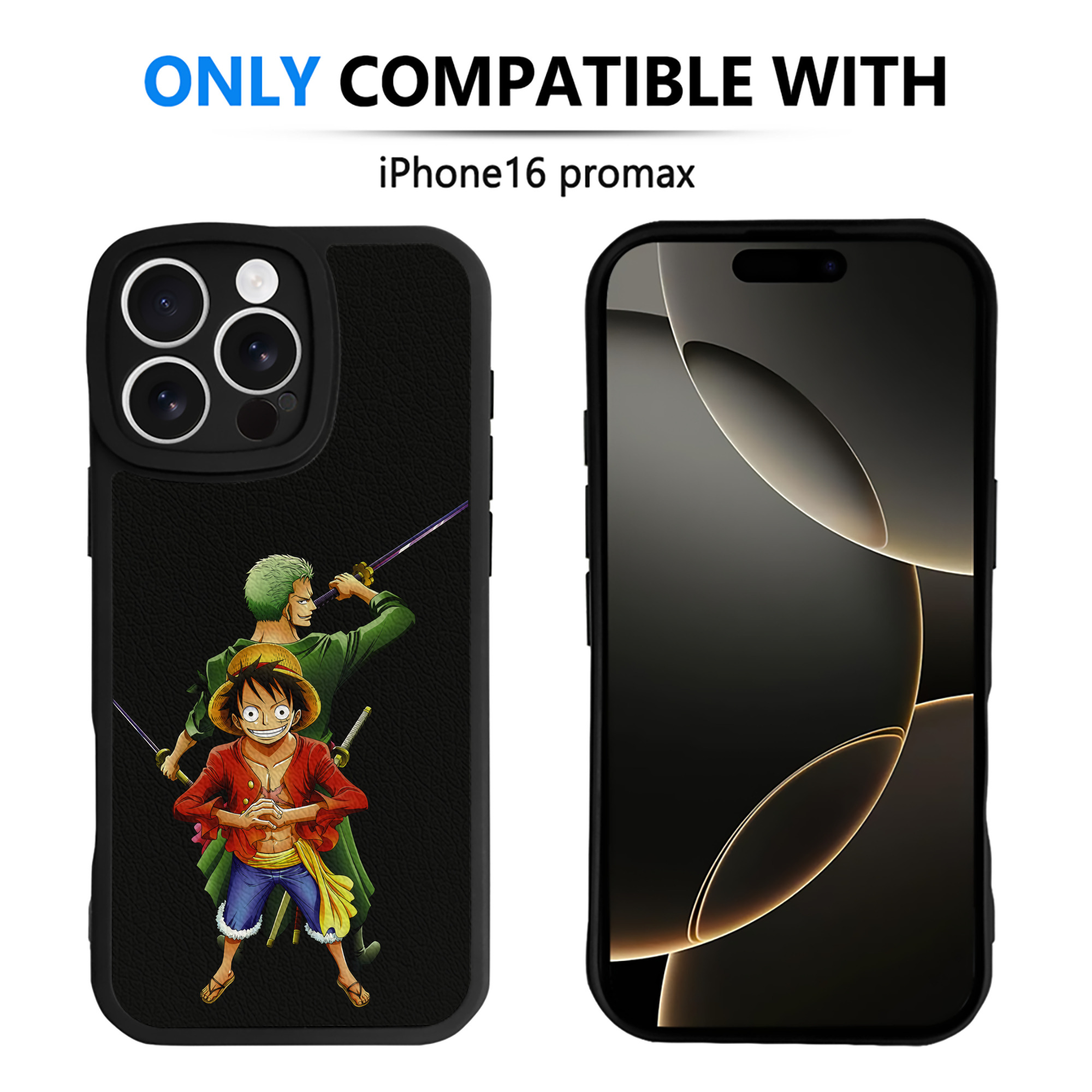 （画像用） ワンピース モンキー・D・ルフィ ONE PIECE Monkey D. Luffy 【iPhone 16シリーズ対応】シリコンスマホケース（レザー調） 材質：シリコン